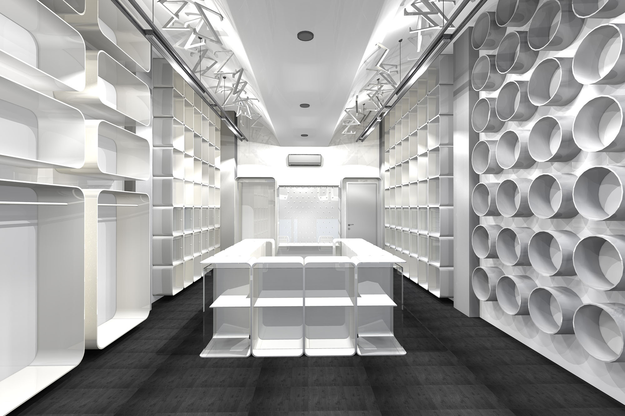 Diseño de interior Showroom Complementos