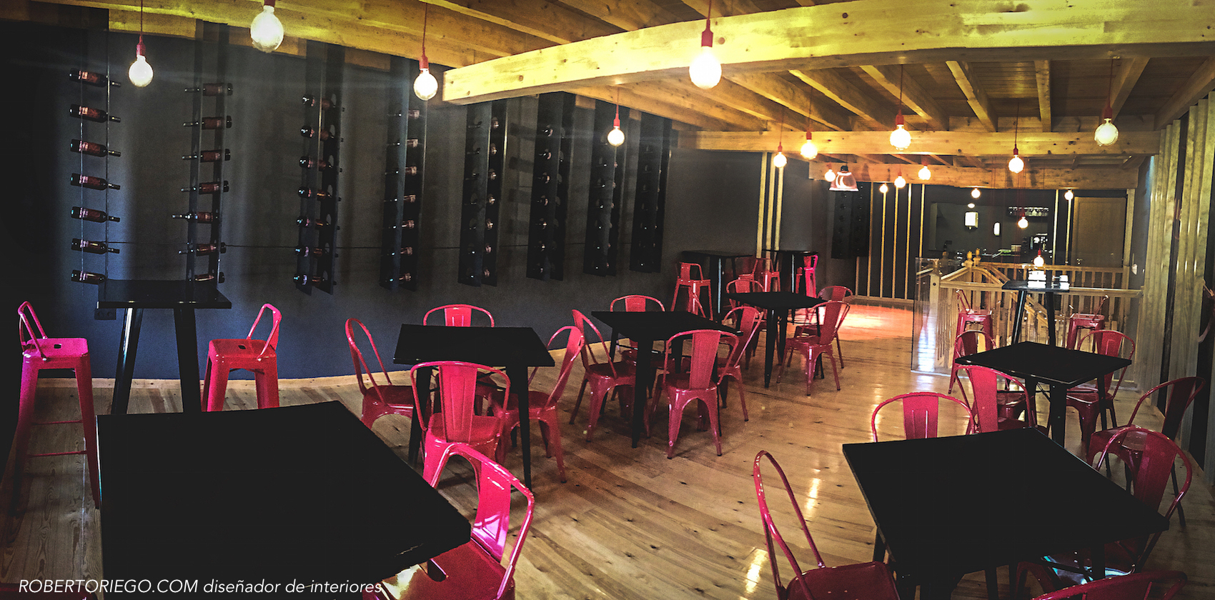 interiorismo y decoración Ballesteros Ham & Wine