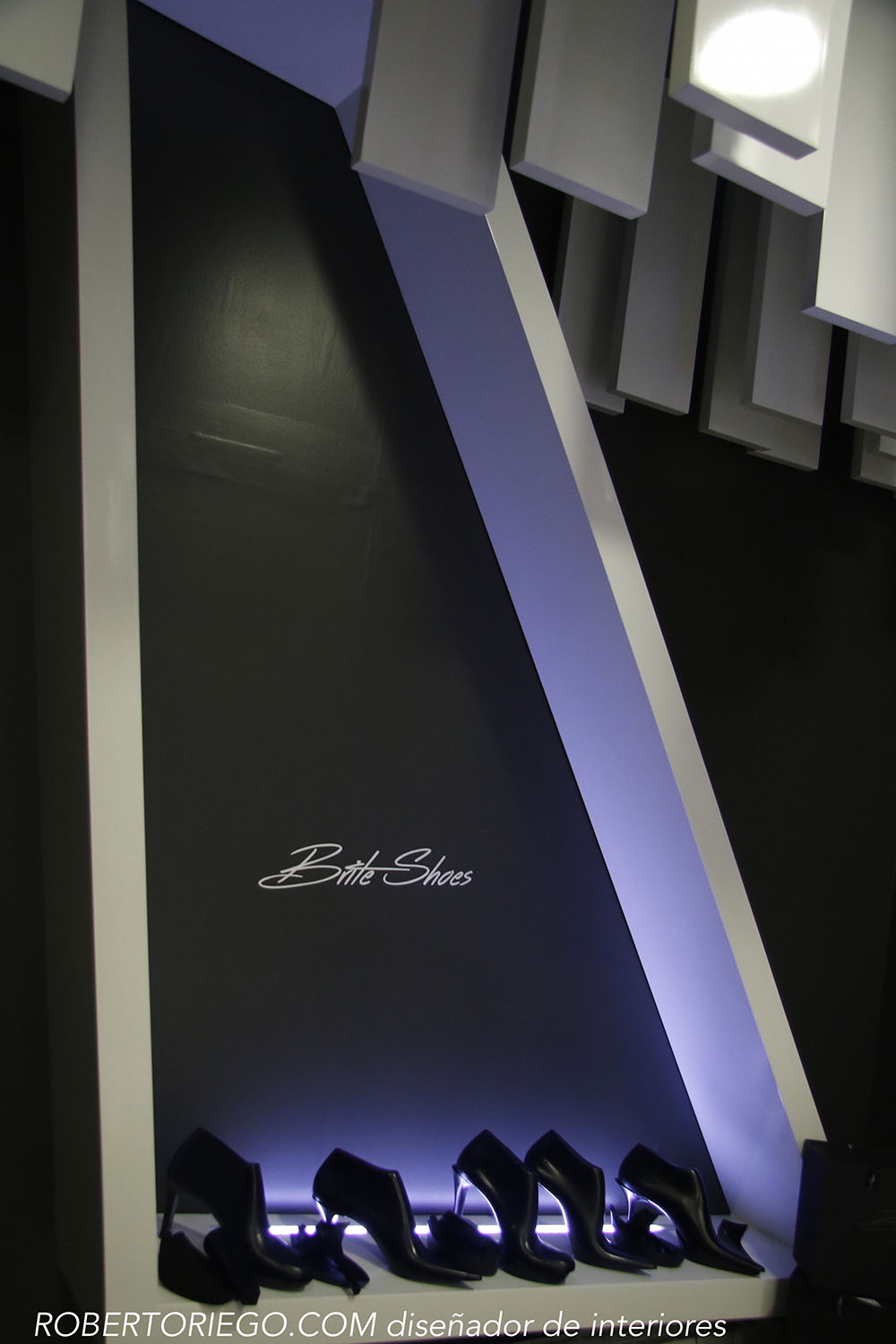 decoración en local comercial Brite Shoes Madrid