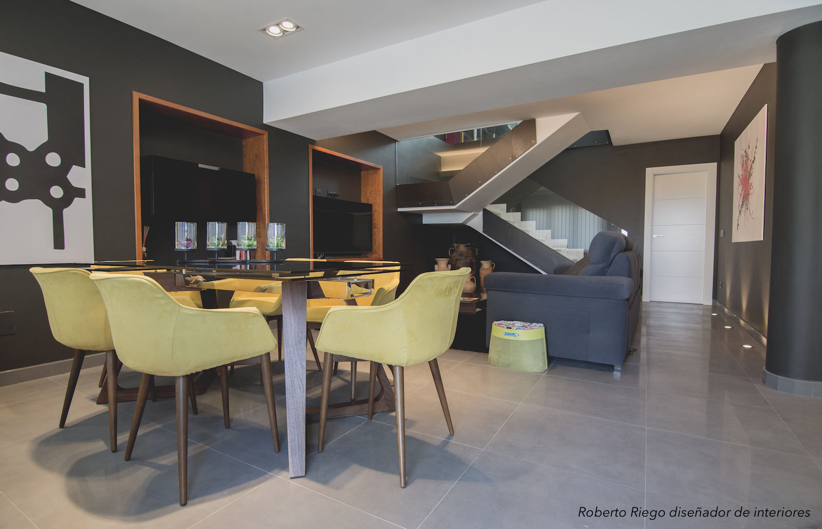 Decoración Salón Vivienda Unifamiliar Navarro